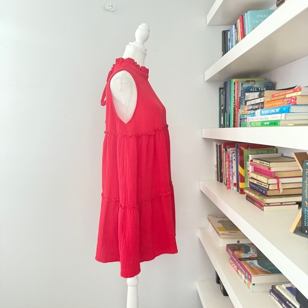 Tuckernuck Pomander Place Red Lightweight Gauze Morgan Dress XL - Picture 5 of 13